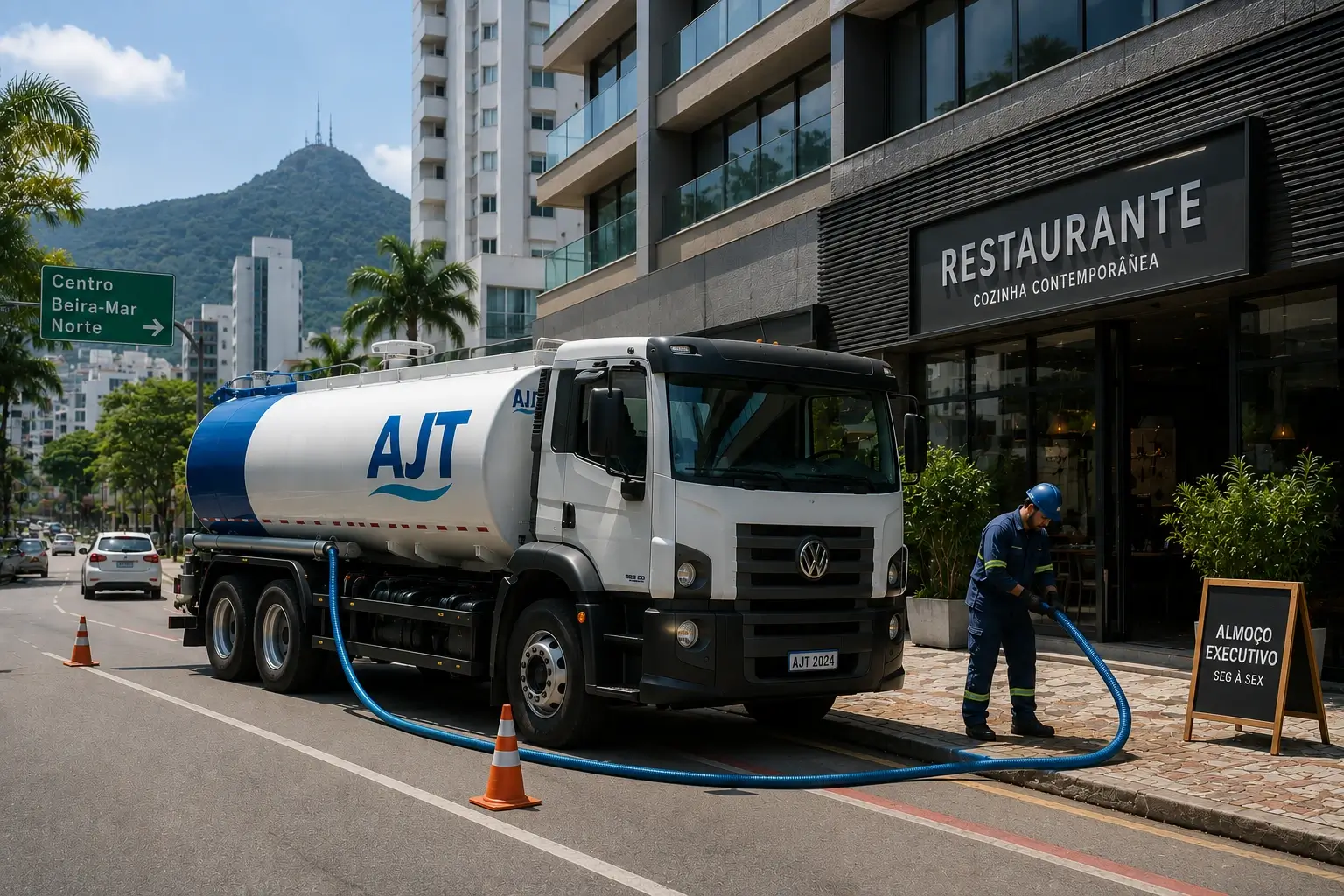 Abastecimento comercial com caminhão pipa em São José